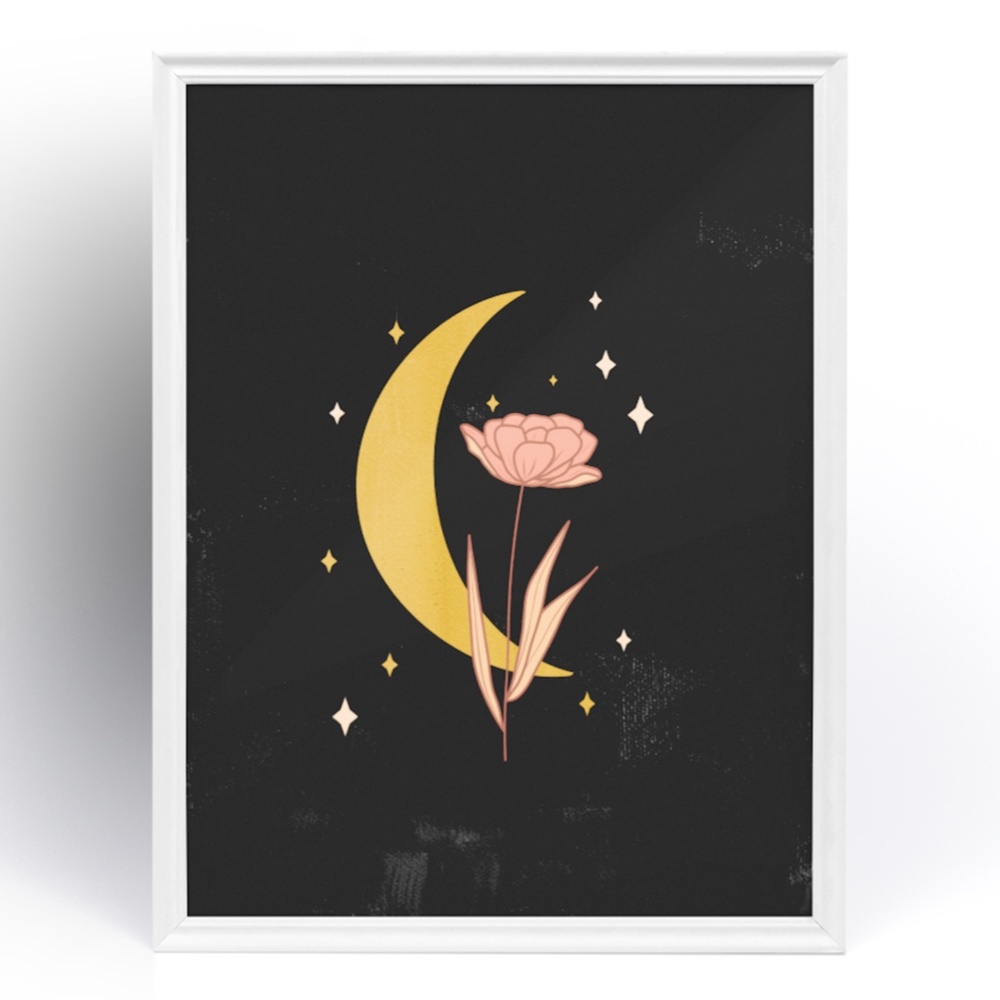 Wall Art Boho Night Sky Print Illustration Unframed - Picture 6 of 7
